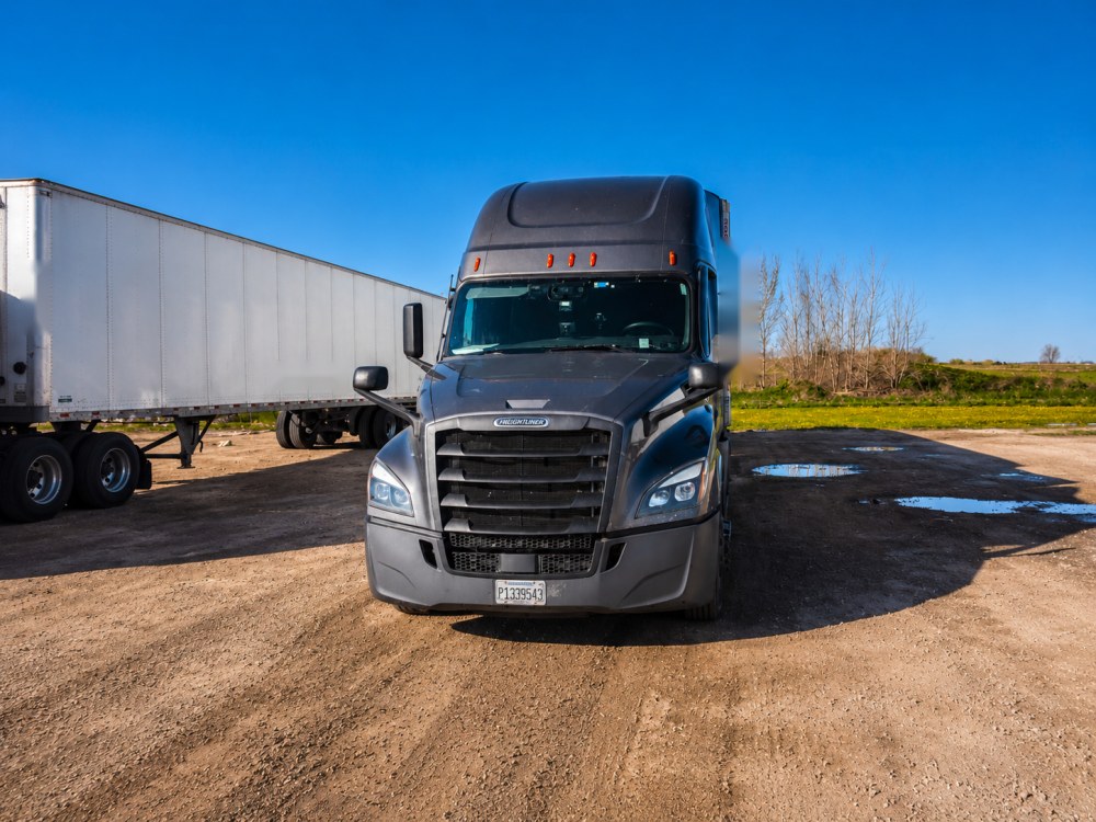 BENTOS Freightliner Cascadia at the company yard